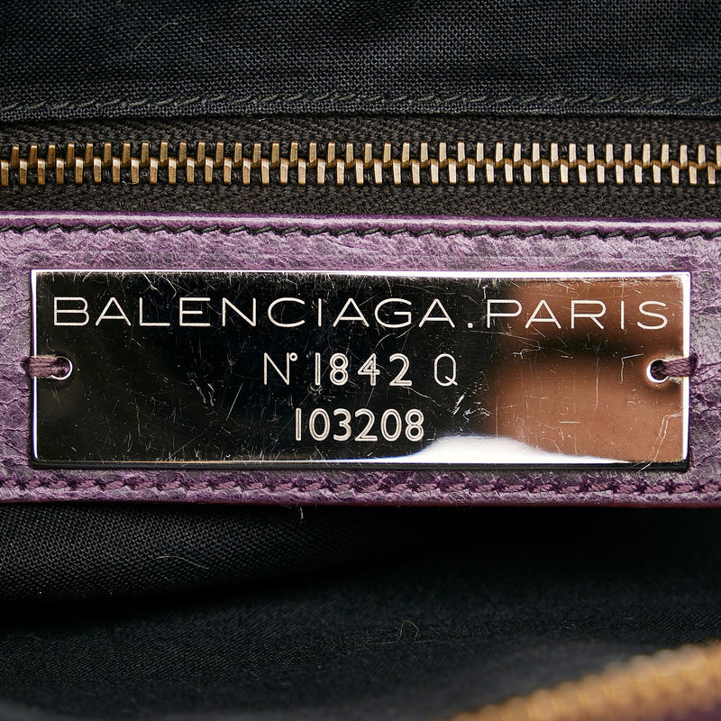 Balenciaga Motocross Classic First Lambskin Leather Satchel (SHG-27480)