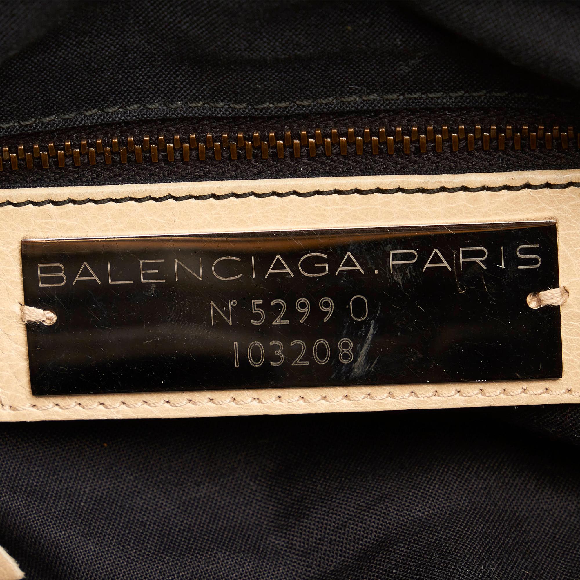 Balenciaga Motocross Classic First Lambskin Leather Satchel (SHG-30598