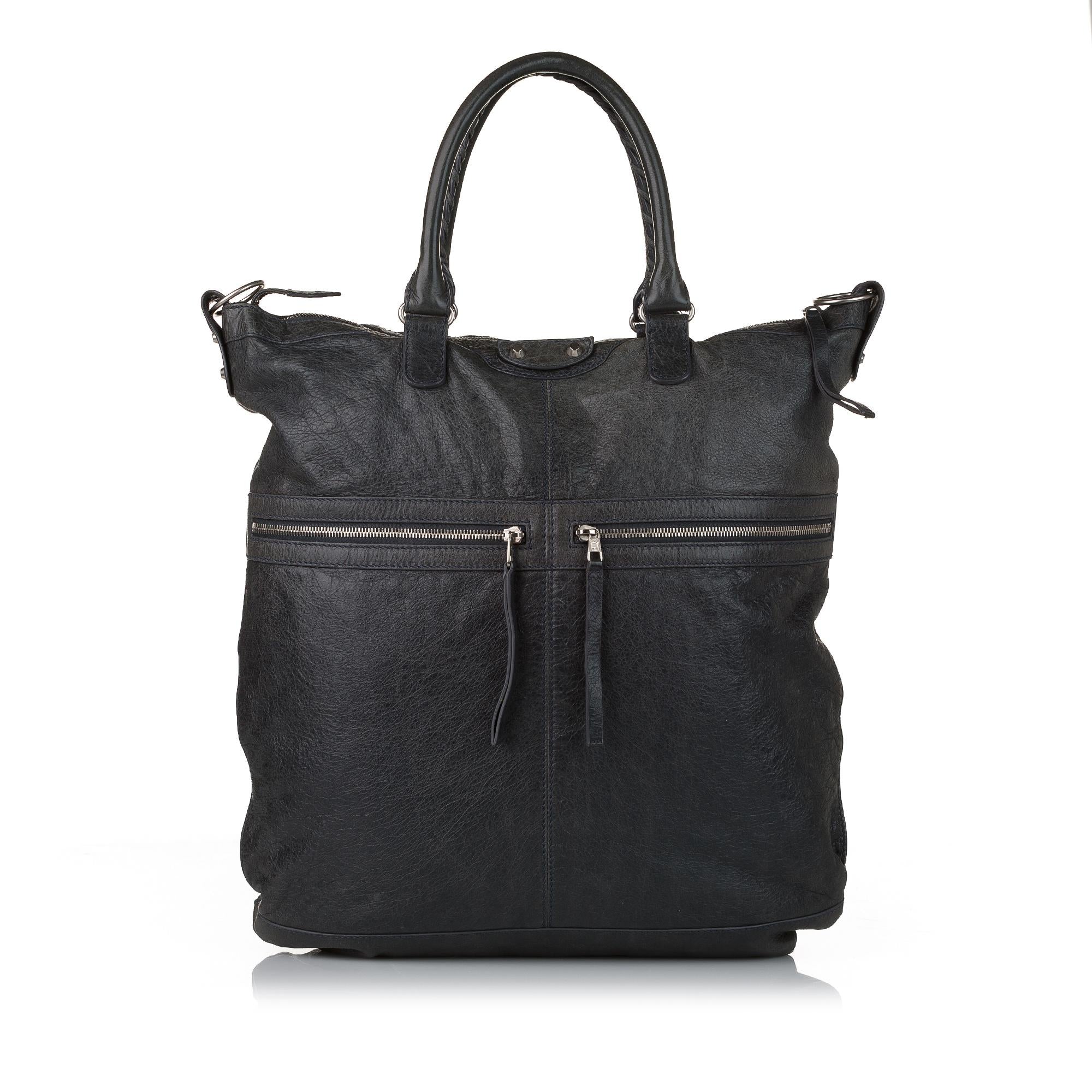 Balenciaga Motocross Classic Square Leather Satchel (SHG-32702)