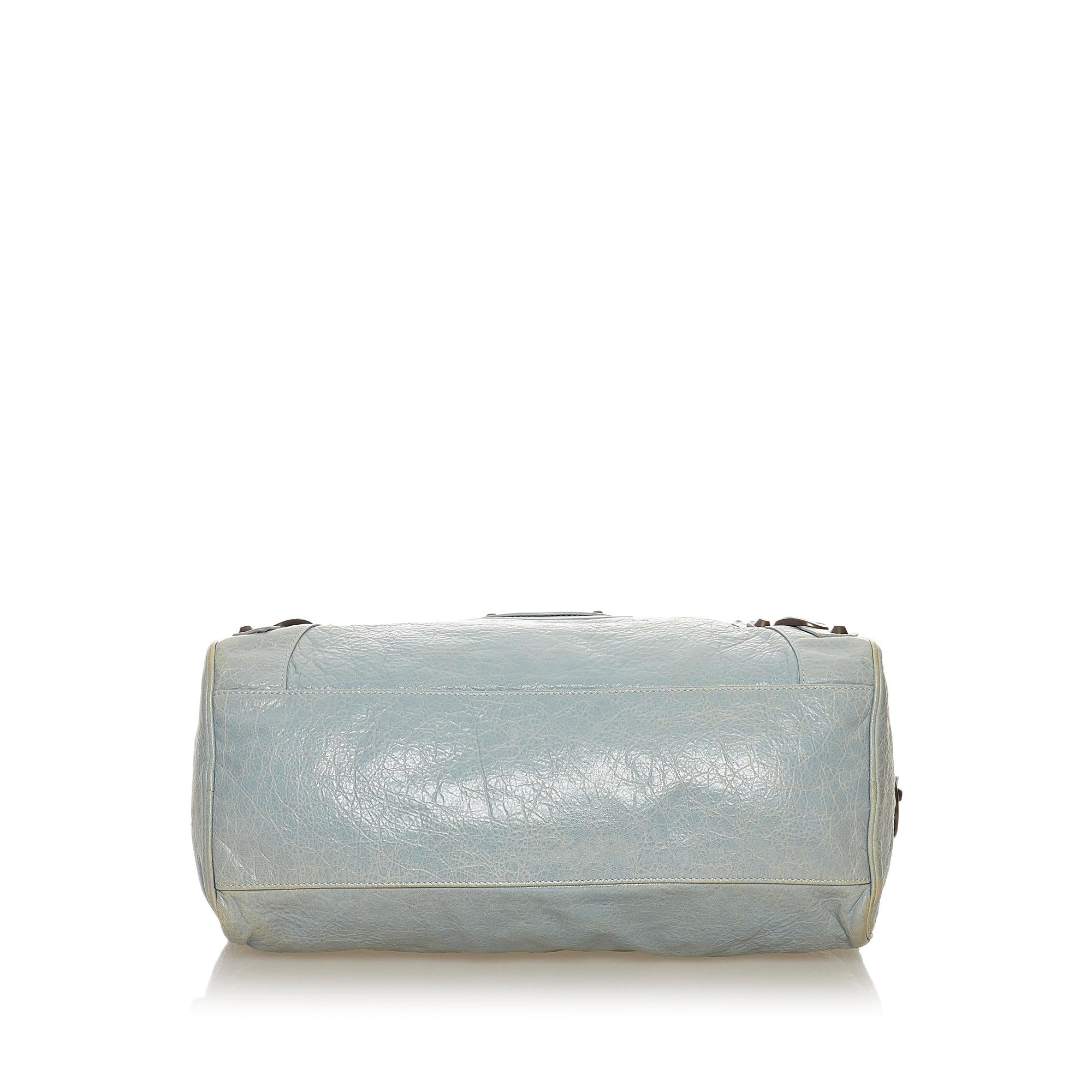 Balenciaga Motocross Classic Twiggy Leather Satchel (SHG-27490)