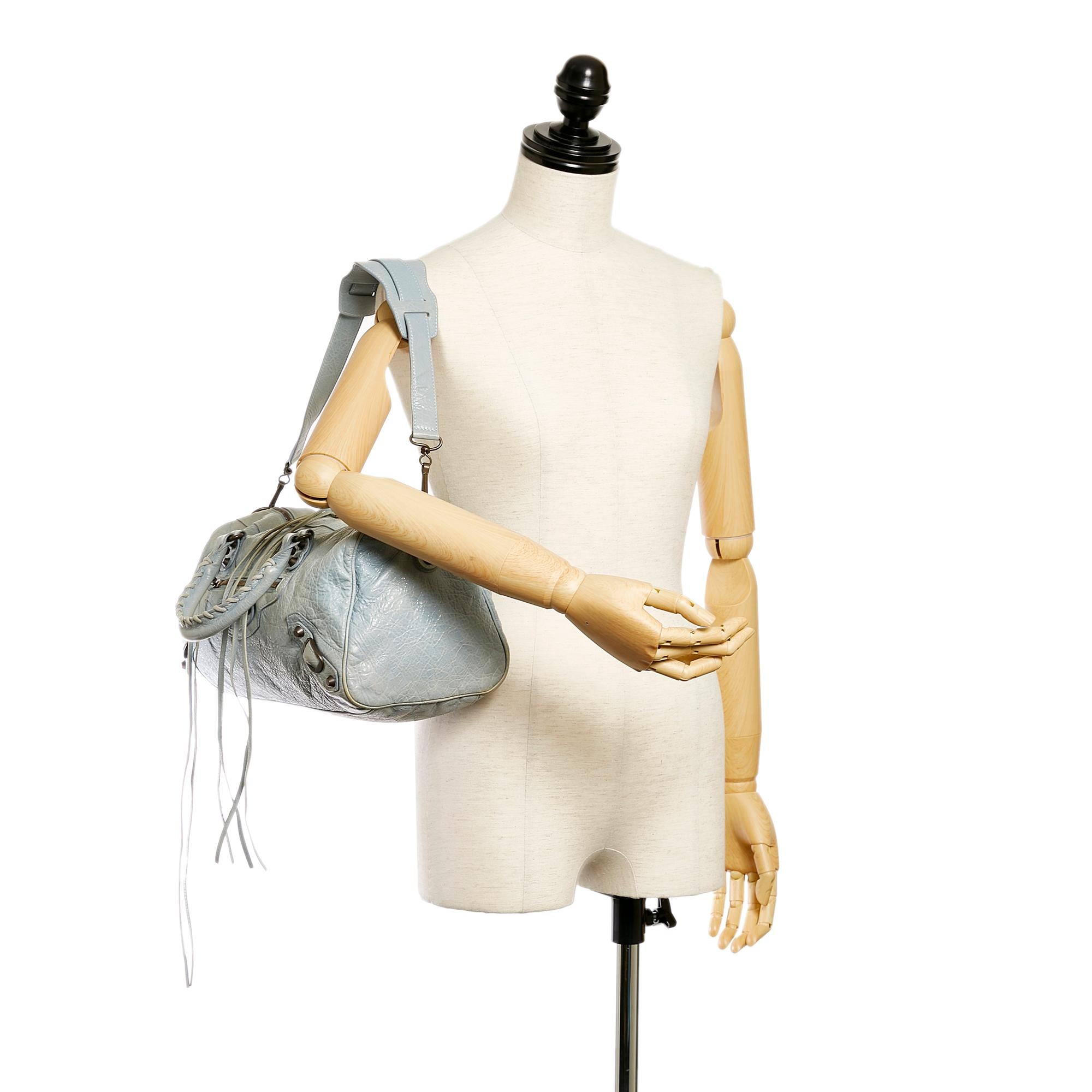 Balenciaga Motocross Classic Twiggy Leather Satchel (SHG-27490)