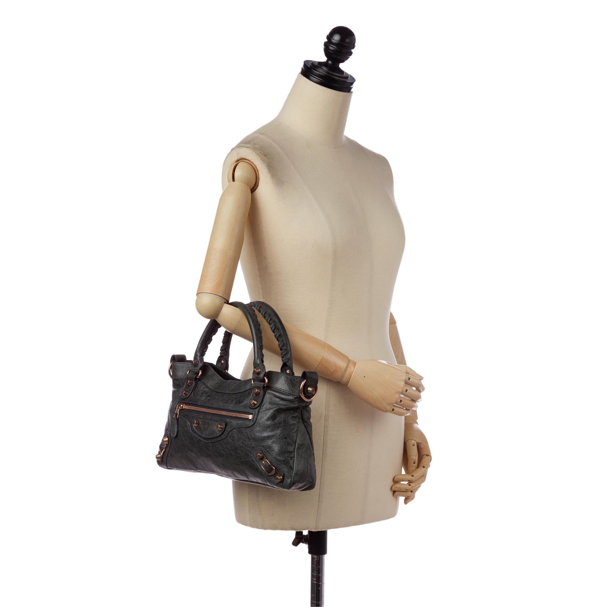 Balenciaga Motocross First Giant 12 Leather Satchel (SHG-33154)