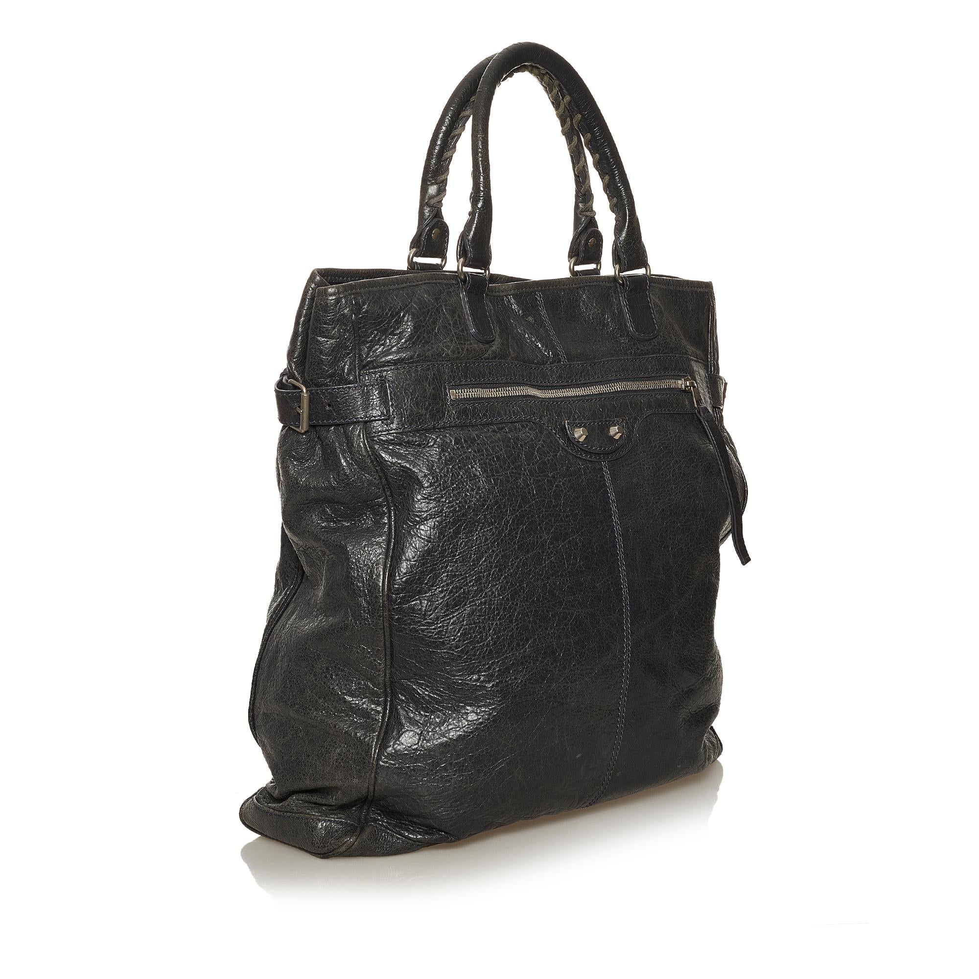 バッグ BALENCIAGA BB LOGO LEATHER TOTE HAND BAG Balenciaga BB Monogram-print Tote Bag | Brown | FARFETCH