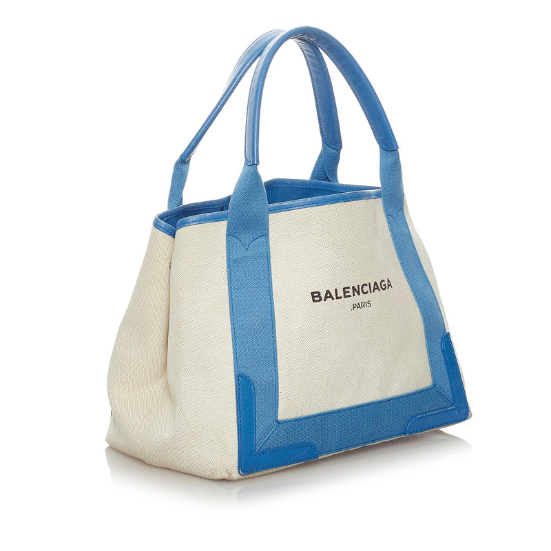 Balenciaga Navy Cabas S Canvas Tote Bag (SHG-28825) – LuxeDH