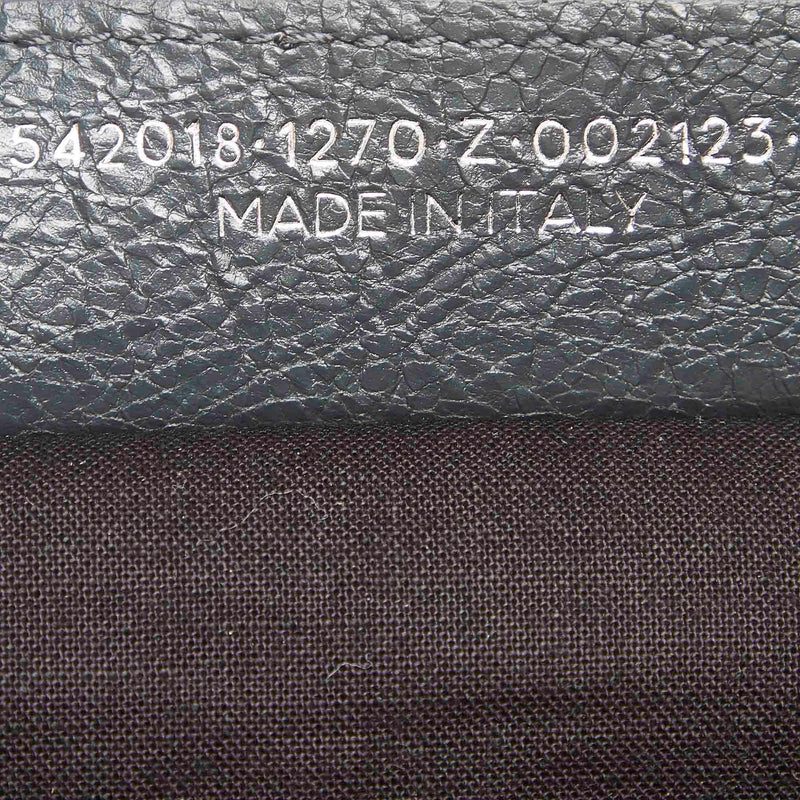 Balenciaga Navy Cabas XS Leather Satchel (SHG-24885)