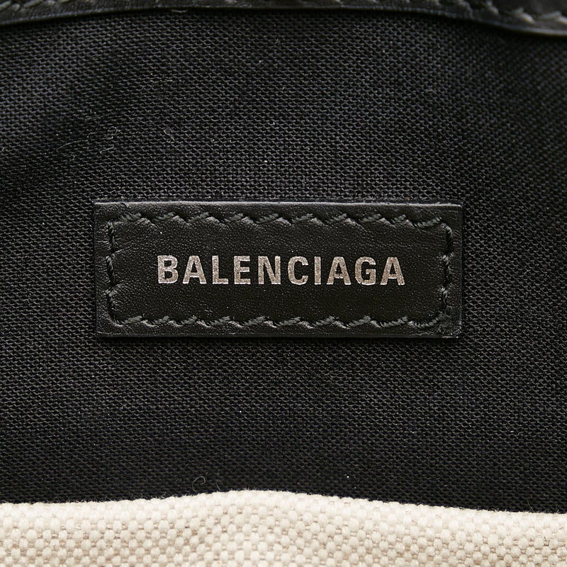 Balenciaga Navy Pochette S Canvas Crossbody Bag (SHG-29713)