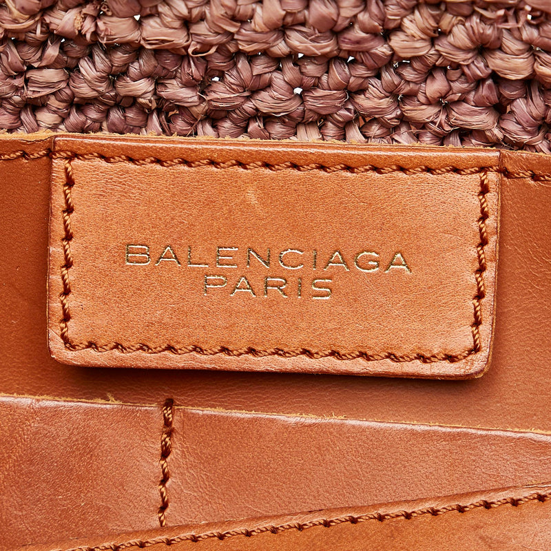 Balenciaga Panier Raffia Tote Bag (SHG-30338)