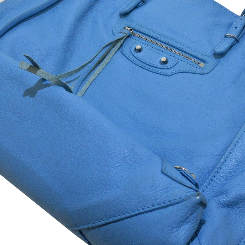 Balenciaga Blue Leather Mini Papier A4 Tote Balenciaga