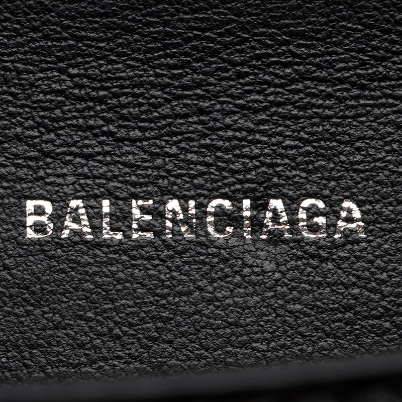 Balenciaga Shiny Croc Embossed Calfskin Hourglass XS Satchel (SHF-20783)