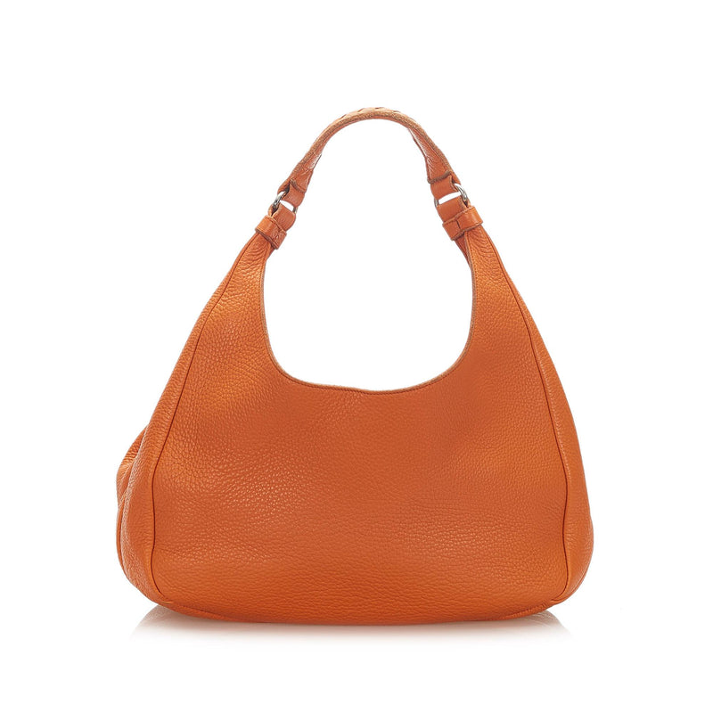 Bottega Veneta Campana Leather Hobo Bag (SHG-22310)