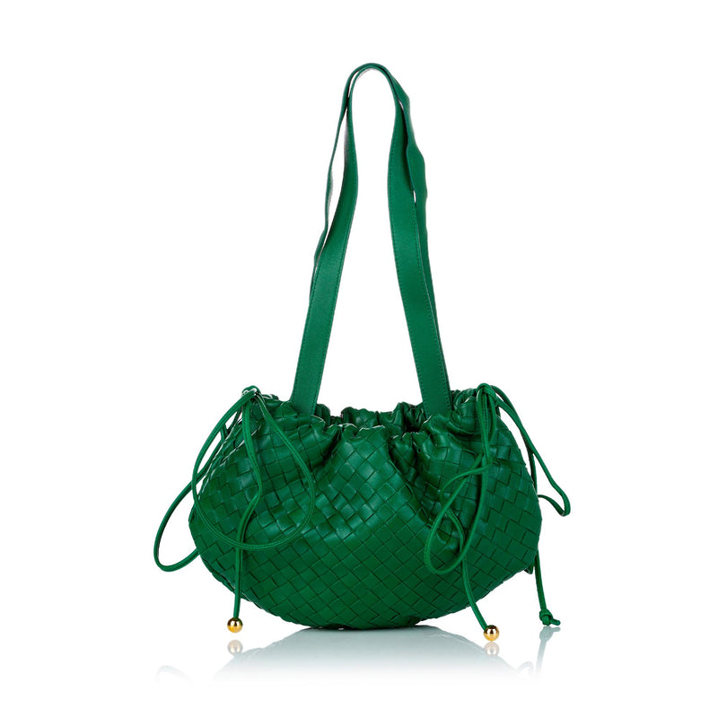 Buy BOTTEGA VENETA Intrecciato Basket-Weave Crossbody Bag, Green Color  Women
