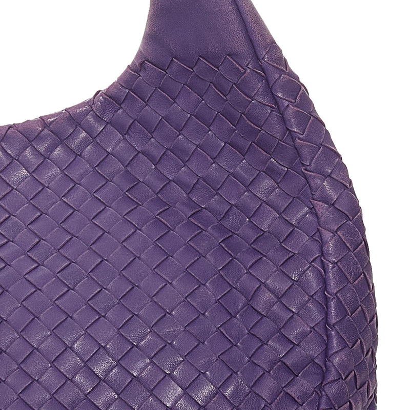 Bottega Veneta Intrecciato Campana Leather Hobo Bag (SHG-27416)