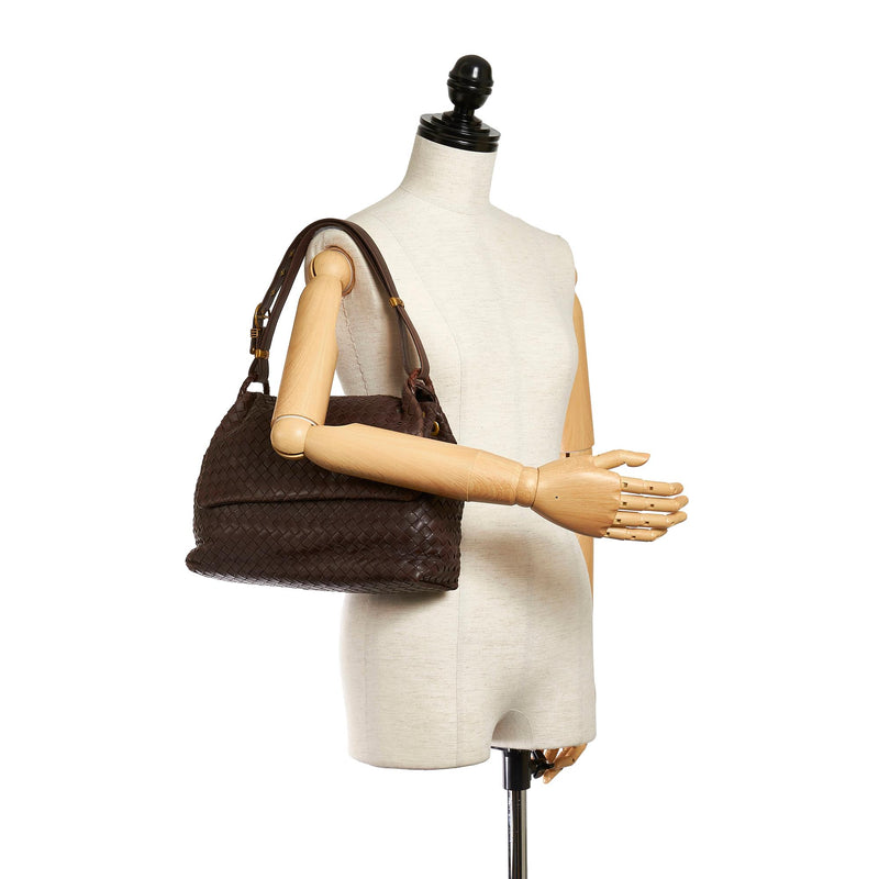 Bottega Veneta Intrecciato Flap Shoulder Bag (SHG-28630)
