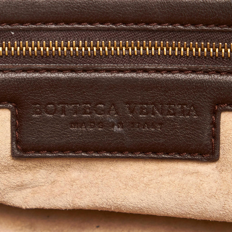 Bottega Veneta Intrecciato Leather Boston Bag (SHG-27937)