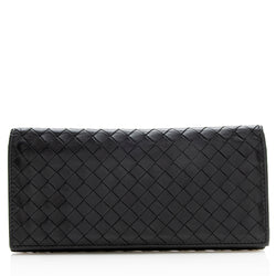 Bottega Veneta Intrecciato Leather Continental Wallet - FINAL SALE (SHF-12059)