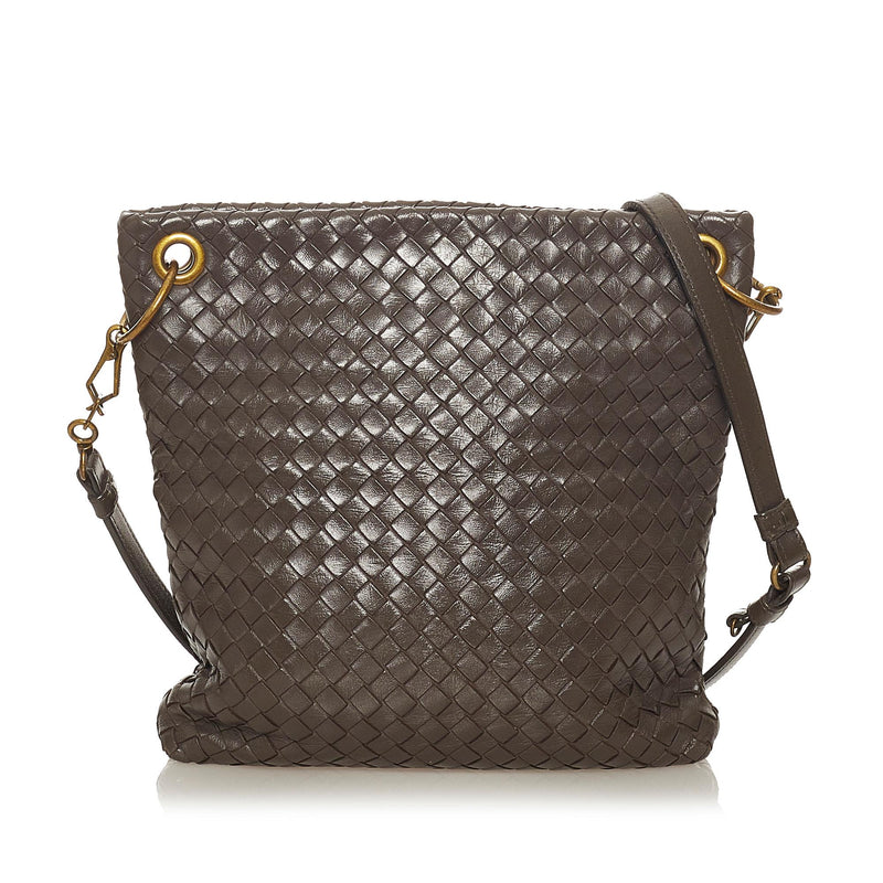 Bottega Veneta Intrecciato Leather Crossbody Bag (SHG-27382) – LuxeDH