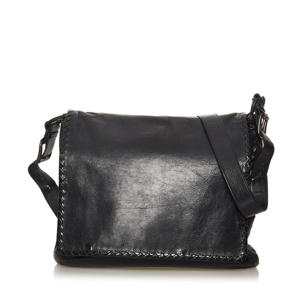 Bottega Veneta Intrecciato Leather Crossbody Bag (SHG-29264)