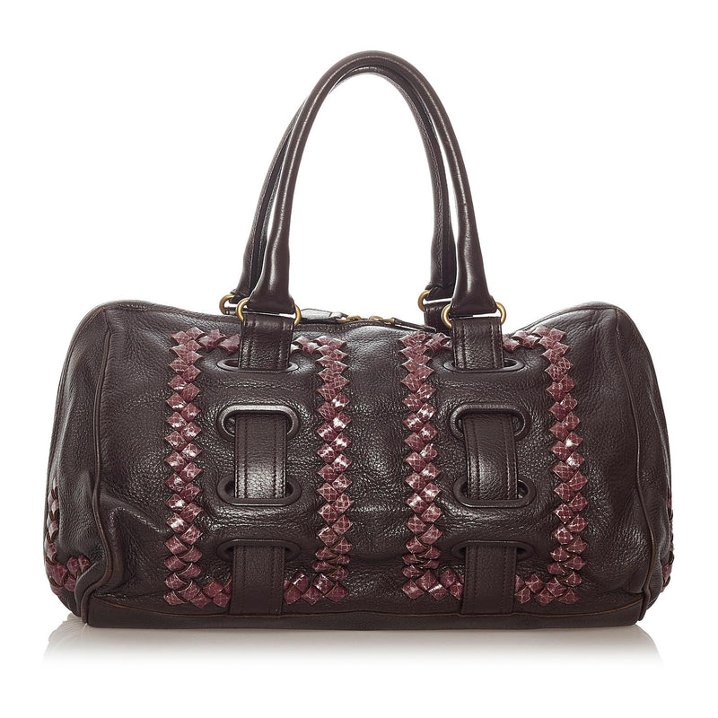 Bottega Veneta Intrecciato Leather Handbag (SHG-27767)