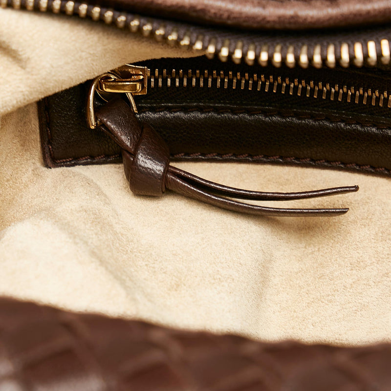 Bottega Veneta Intrecciato Leather Hobo Bag (SHG-27381)