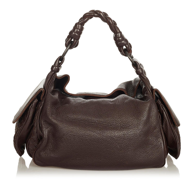 Bottega Veneta Intrecciato Leather Shoulder Bag (SHG-25775)