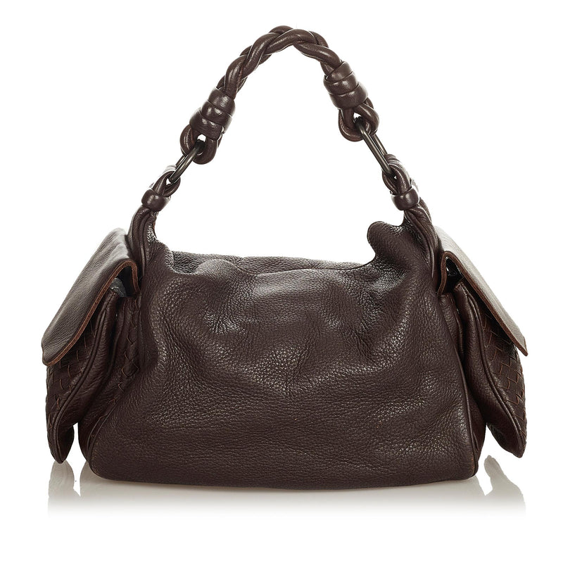 Bottega Veneta Intrecciato Leather Shoulder Bag (SHG-25775)