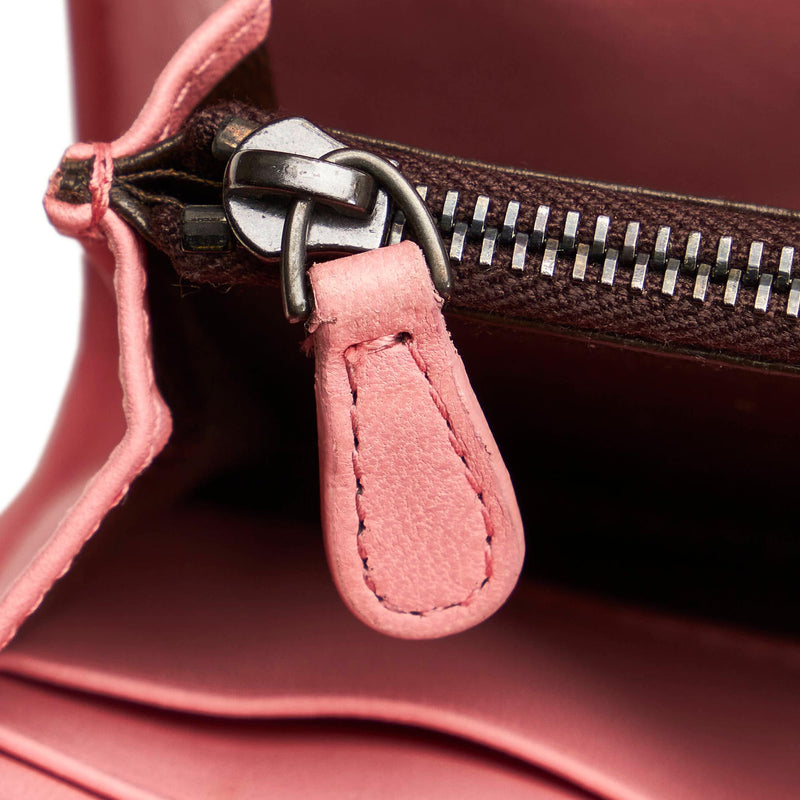 Bottega Veneta Intrecciato Leather Zip Around Wallet (SHG-32699)