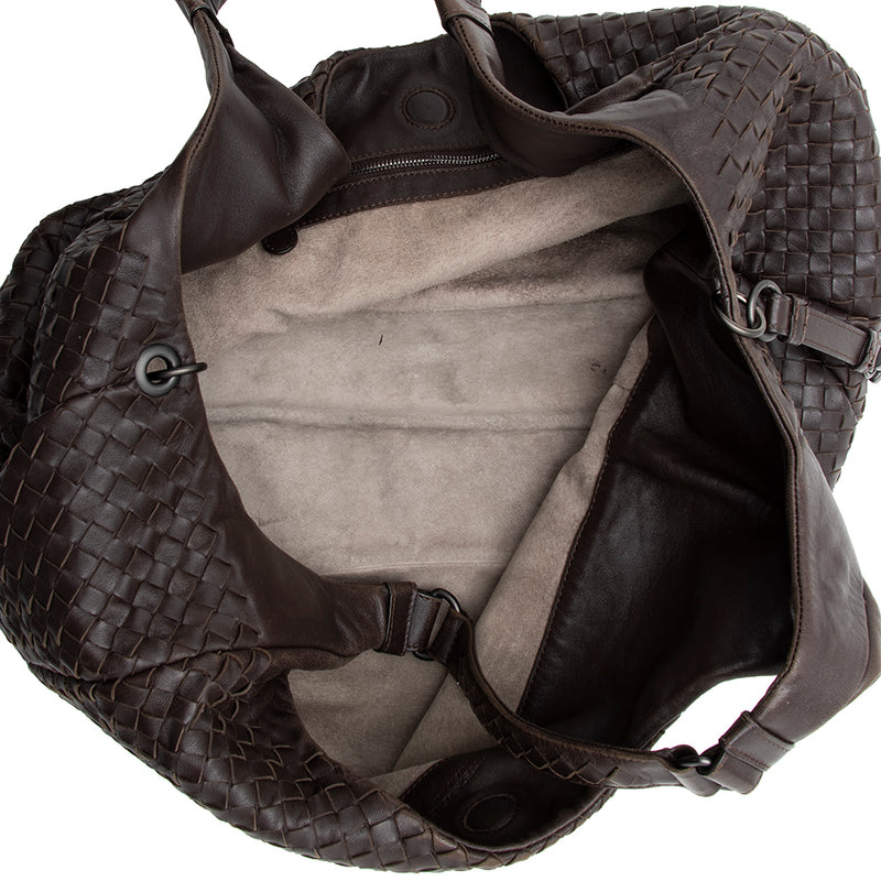 Bottega Veneta Intrecciato Nappa Campana Medium Shoulder Bag (SHF-16047)