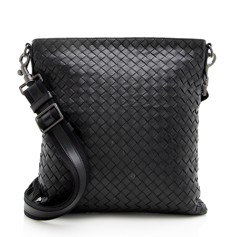 Bottega Veneta Intrecciato Shoulder Bag - Black Shoulder Bags