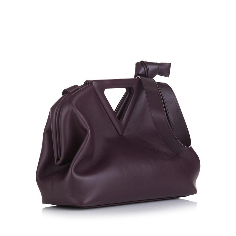 Bottega Veneta Point Leather Crossbody Bag (SHG-35749)