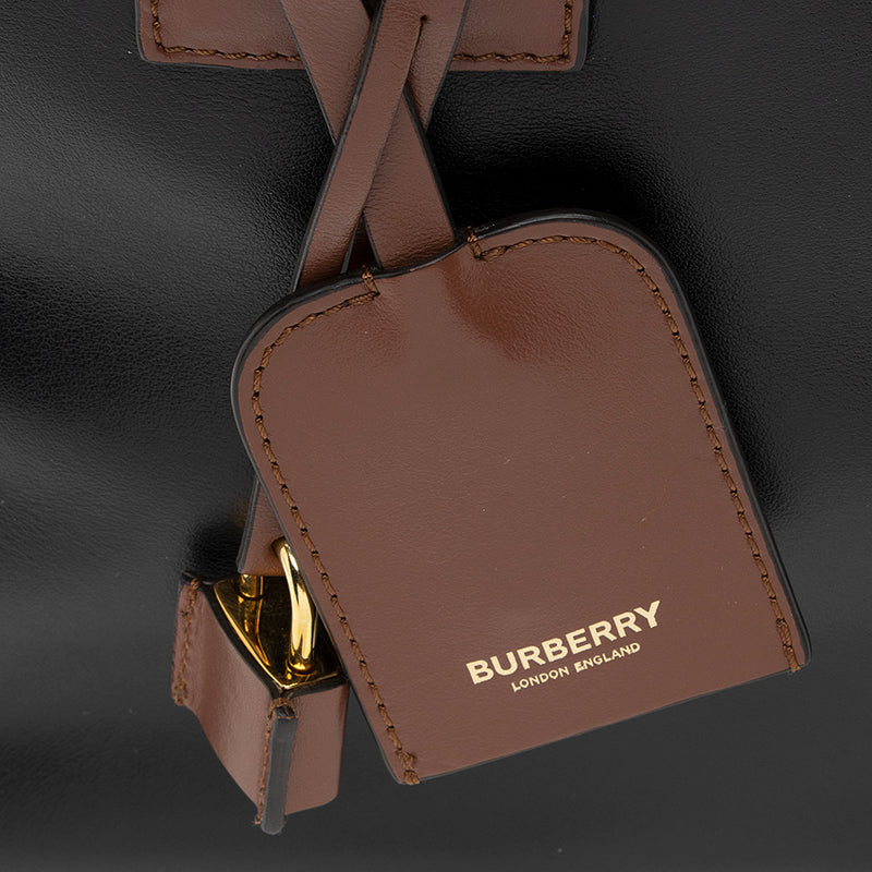 Burberry Calfskin Nova Check Small Cube Bowling Bag (SHF-21401)