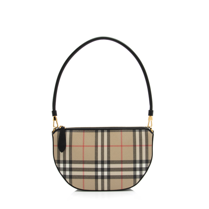 Burberry Calfskin Vintage Check Olympia Pouch (SHF-23490) – LuxeDH