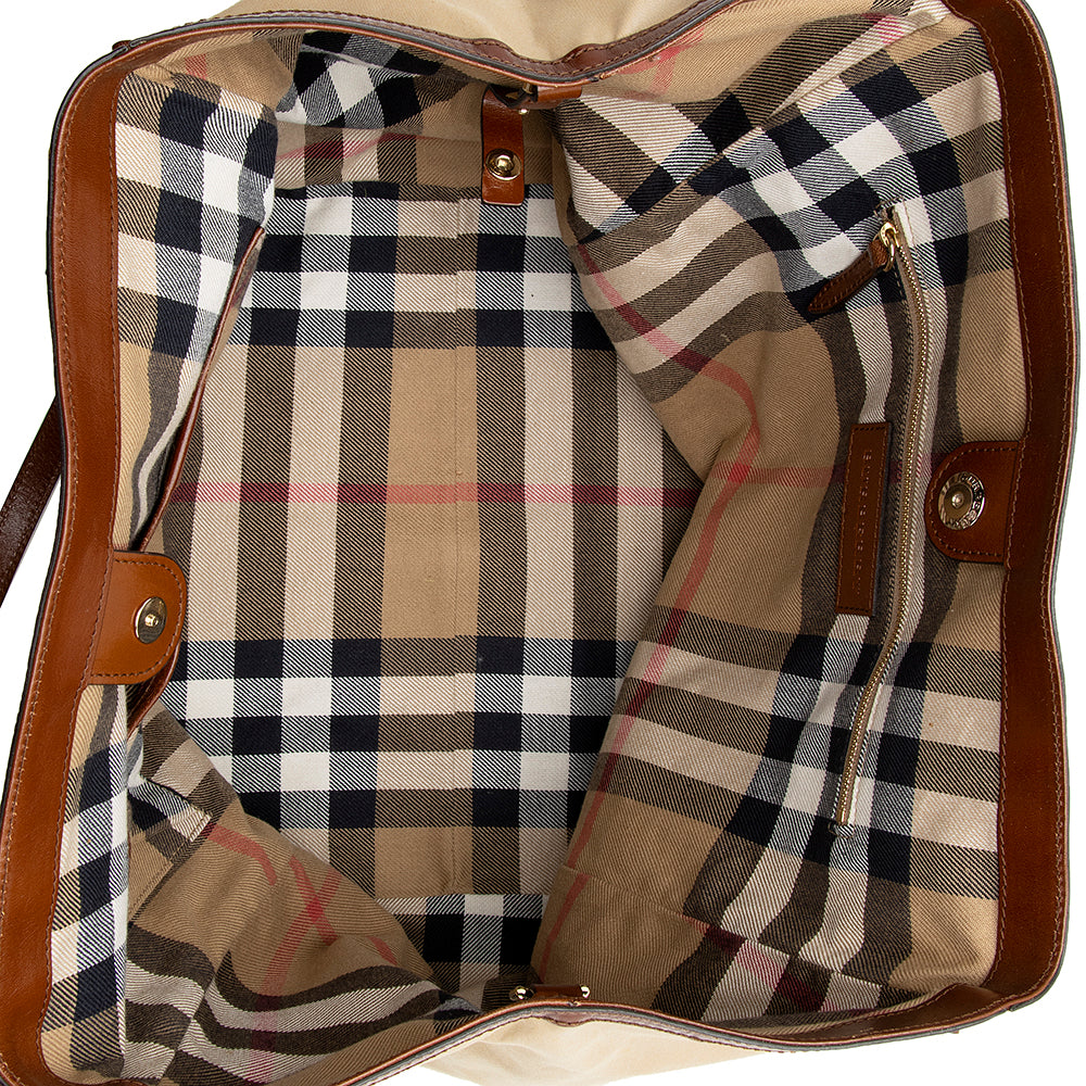Burberry Canvas Trench Medium Tote (SHF-20780)