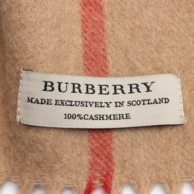 Burberry Cashmere Classic Check Scarf (SHF-19689)