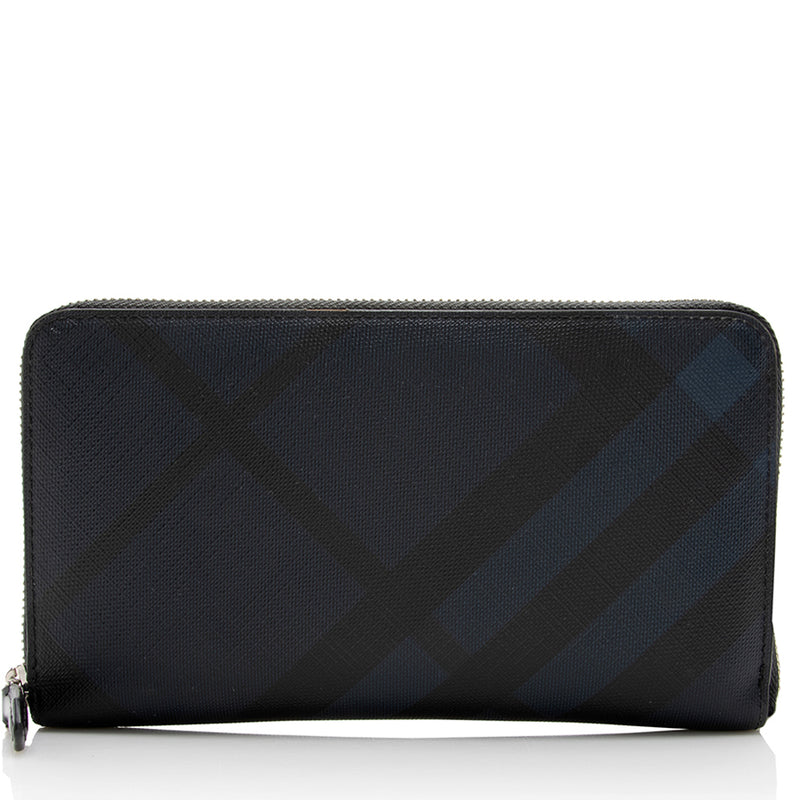 Burberry Check Zip Around Large Wallet (SHF-17361)
