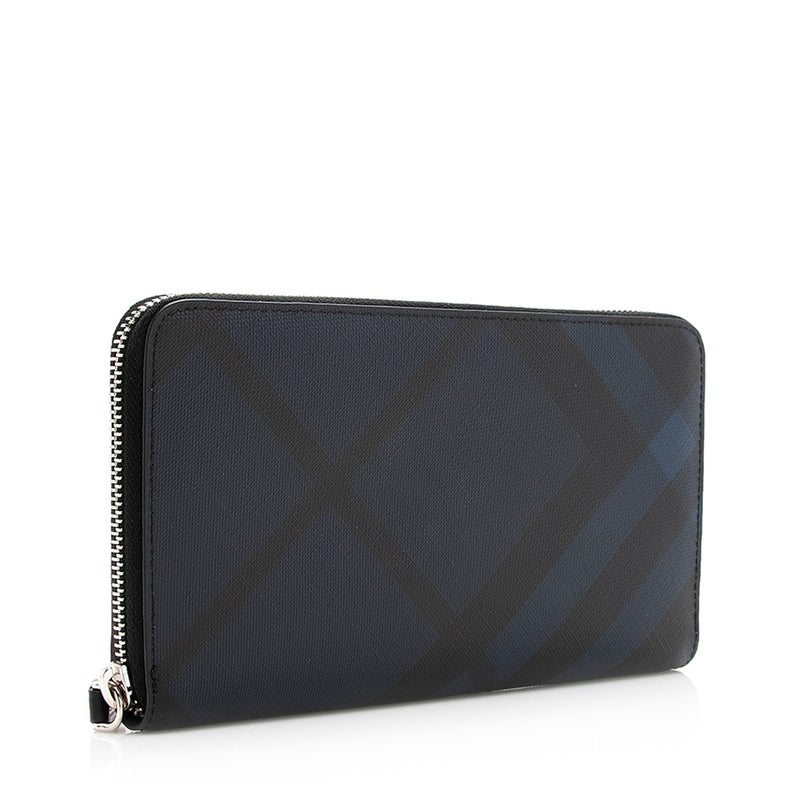 Burberry Check Zip Around Large Wallet (SHF-20167)