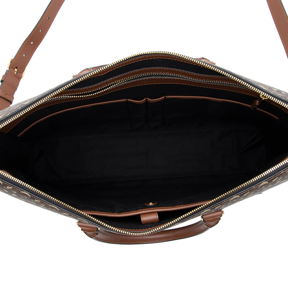 Burberry Coated Canvas Manchester Briefcase (SHF-16909)
