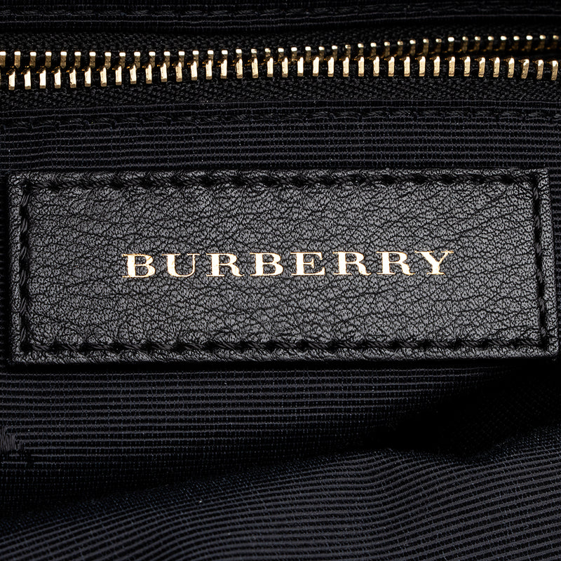 Burberry Embossed Check Leather Dewsbury Tote (SHF-19269)