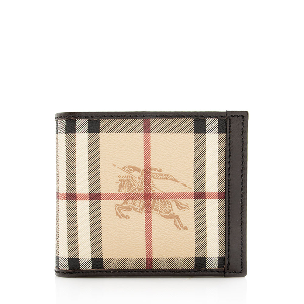 Burberry Haymarket Check Bi-fold Wallet (SHF-18237) LuxeDH