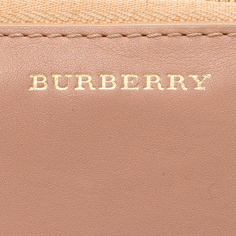 Burberry Haymarket Check Elmore Zip Around Wallet (SHF-19807)