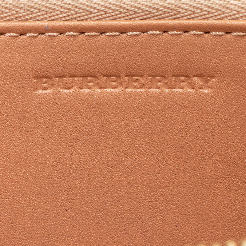 Burberry Haymarket Check Elmore Zip Around Wallet (SHF-19807) – LuxeDH