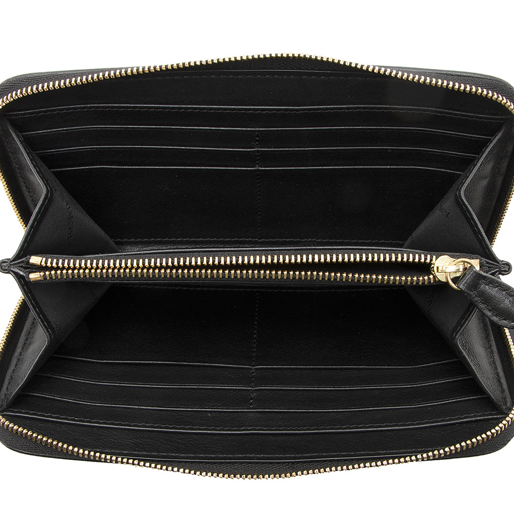Burberry Haymarket Check Elmore Zip Around Wallet (SHF-20277)
