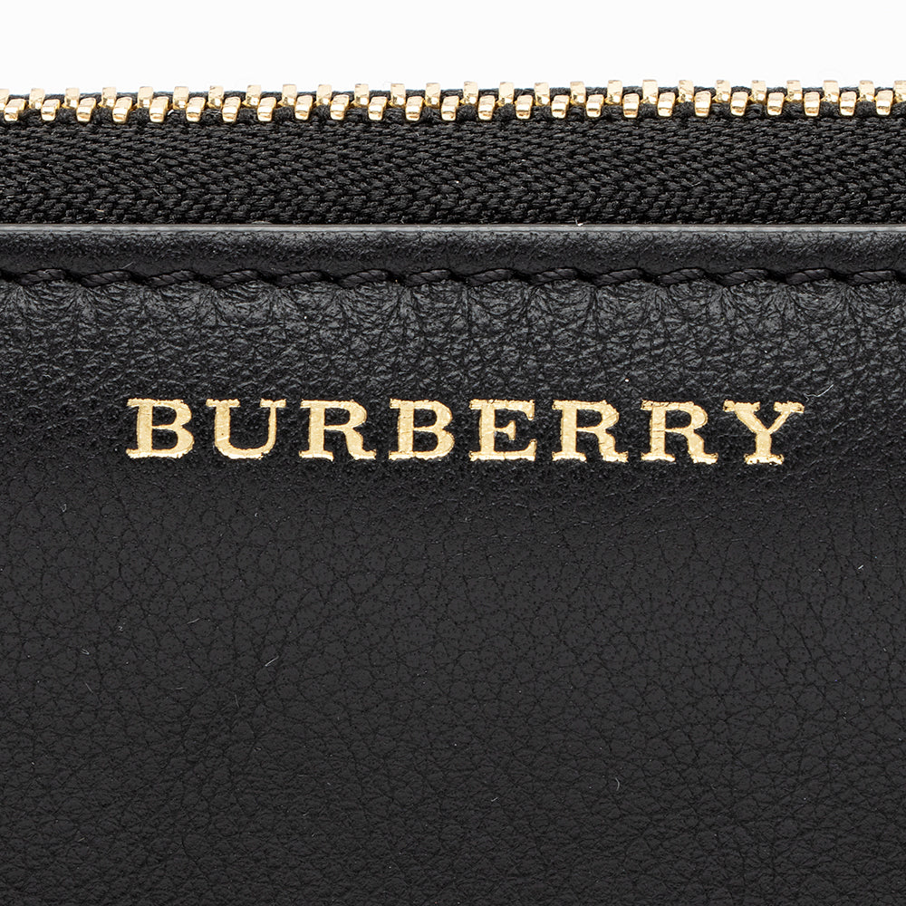 Burberry Haymarket Check Elmore Zip Around Wallet (SHF-20277)