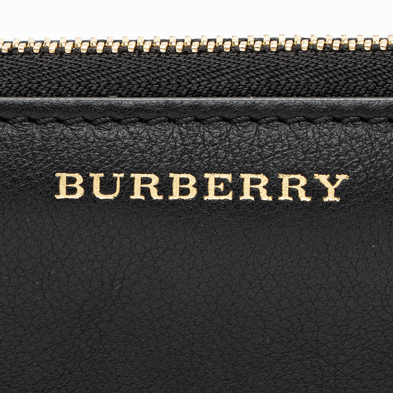 Burberry Haymarket Check Elmore Zip Around Wallet (SHF-20277)
