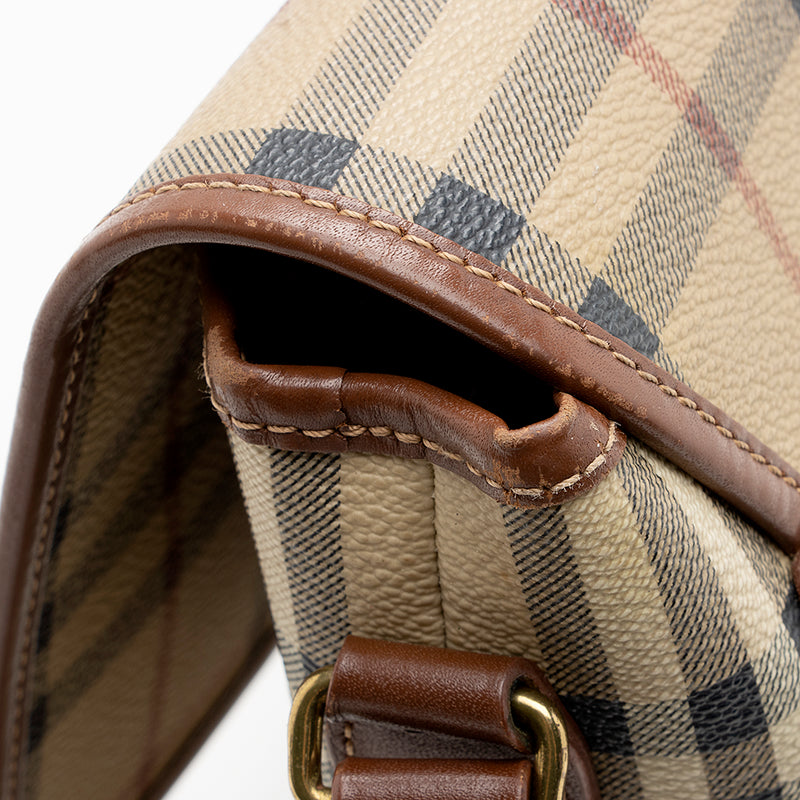 Burberry Haymarket Check Flap Messenger Bag - FINAL SALE (SHF-18819) –  LuxeDH