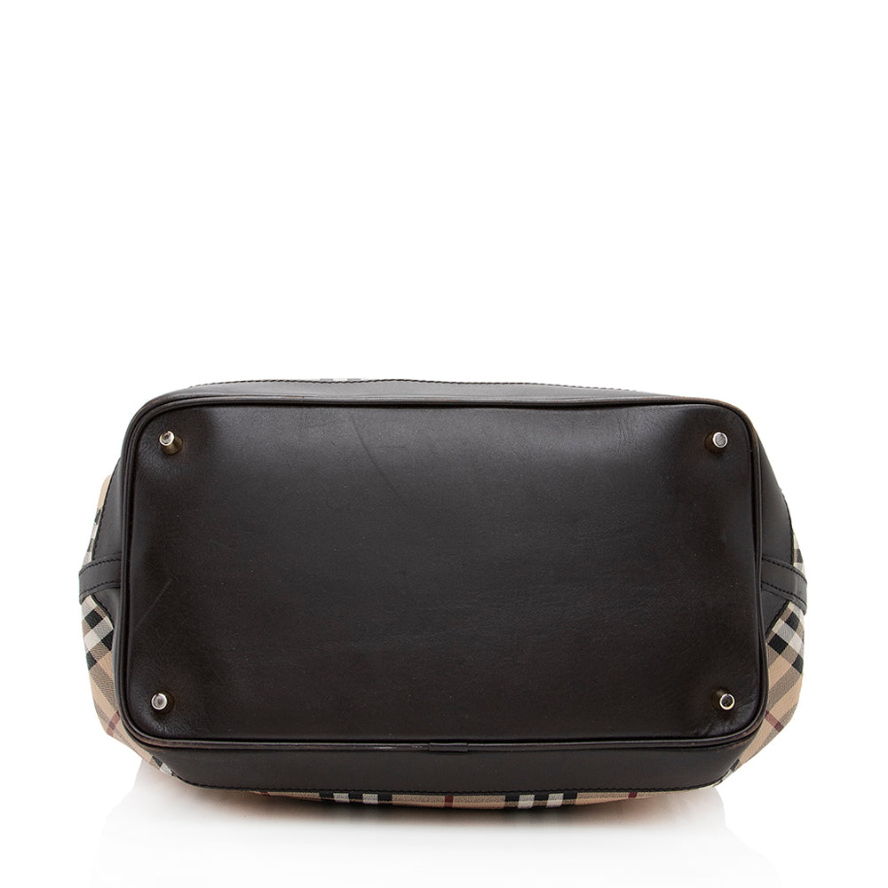 Burberry Haymarket Check Golderton Tote (SHF-18695)