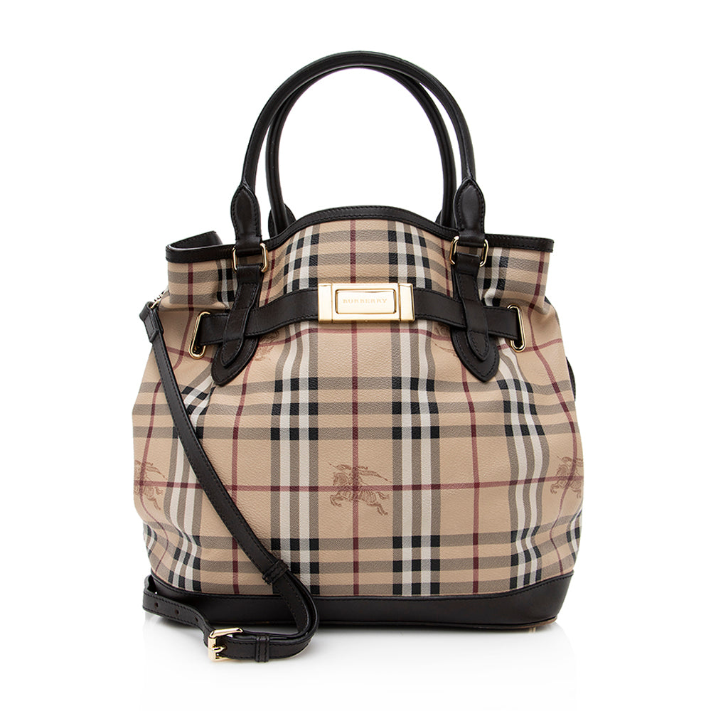 Burberry Haymarket Check Golderton Tote (SHF-18695)