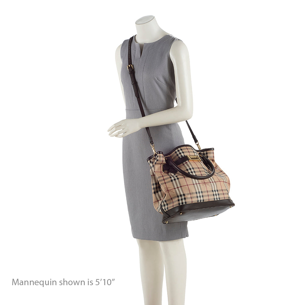 Burberry Haymarket Check Golderton Tote (SHF-18695)