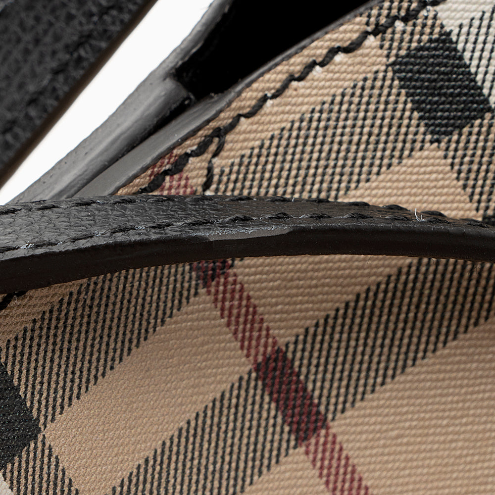 Burberry Haymarket Check Lorne Small Bucket Bag (SHF-18602)