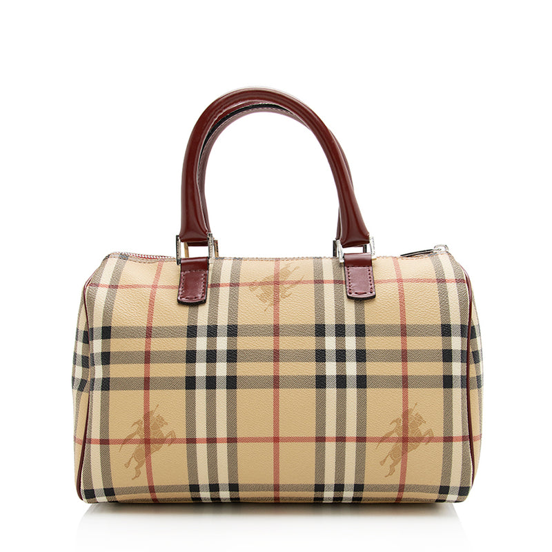 Burberry Haymarket Chester Small Bowling Satchel (SHF-19793) – LuxeDH