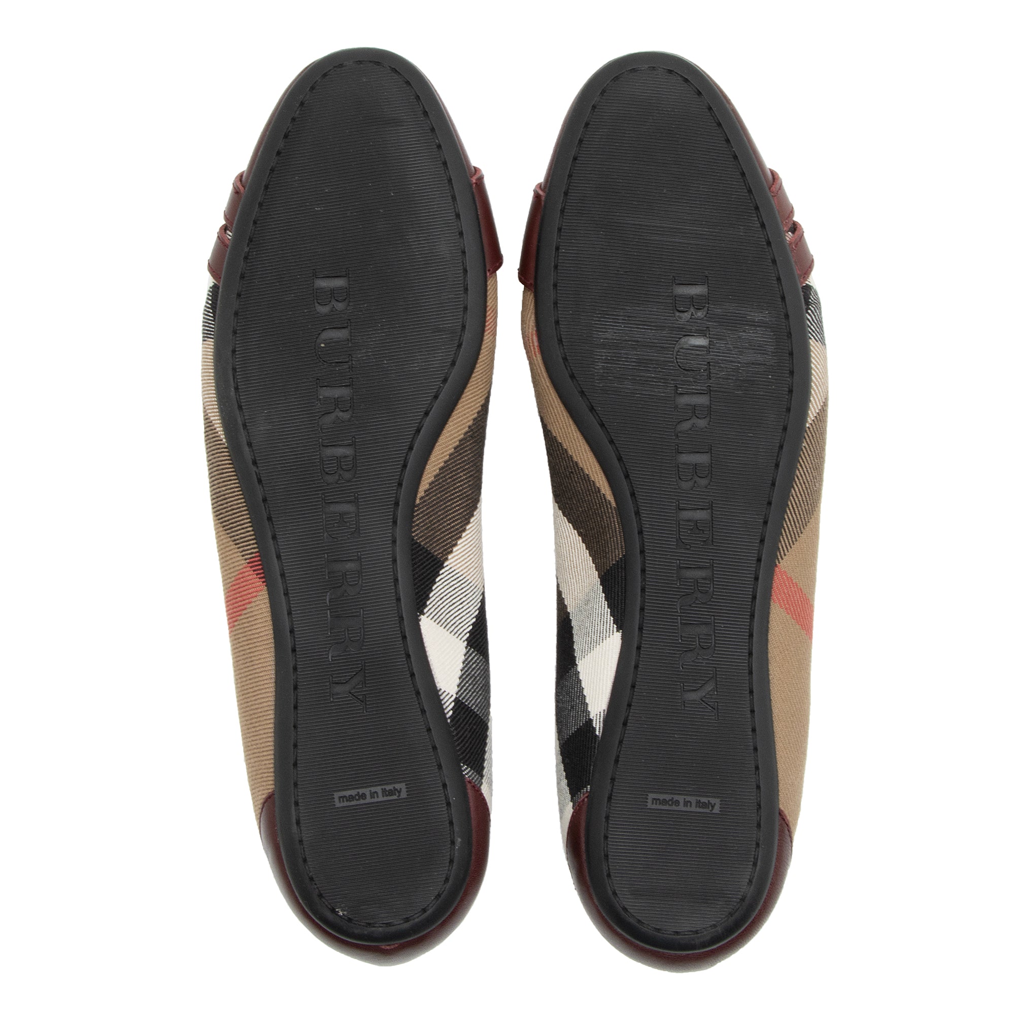 Burberry House Check Bridle Avonwick Ballerina Flats - Size 8.5 / 38.5 (SHF-23128)